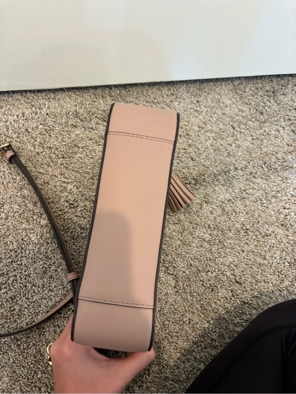 Michael Kors Blush Signature Crossbody with Gold Chain